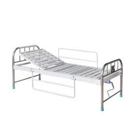 एल्यूमीनियम मिश्र धातु साइड रेल के साथ दो क्रैंक अस्पताल रोगी बिस्तर को रेखांकित करें