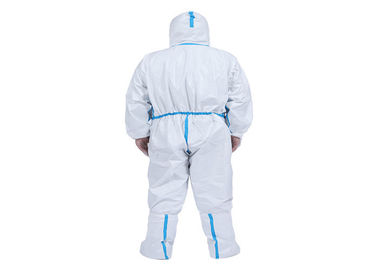 धूल प्रतिरोधी डिस्पोजेबल सुरक्षात्मक सूट पोर्टेबल 2/3 परतों पहनने के लिए आसान है