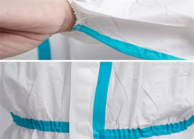 अस्पताल / कार्यशील सफेद डिस्पोजेबल चौग़ा, सुरक्षित डिस्पोजेबल फुल बॉडी सूट